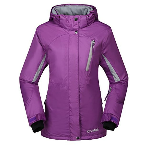 Krumba Women/'s Sportswear Outdoor Waterproof Windproof Hooded Ski Jacket